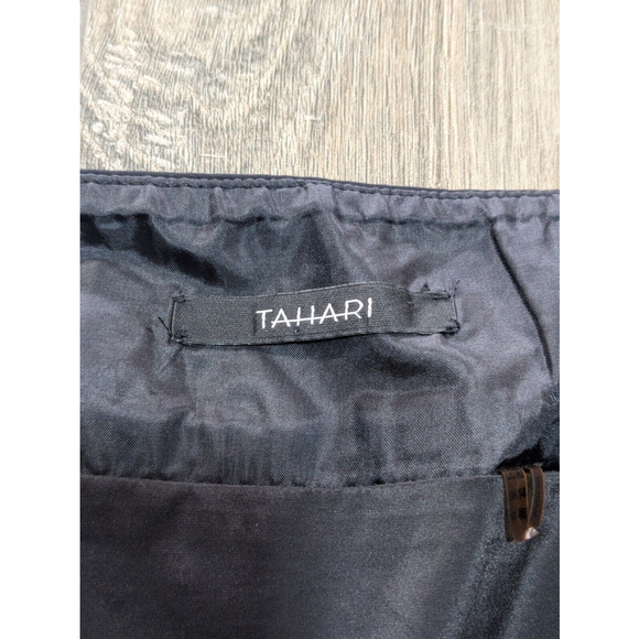 Tahari Dress Skirt Womens 10 Black Pencil Knee Length Casual Stretch Cotton Blnd - Picture 2 of 7